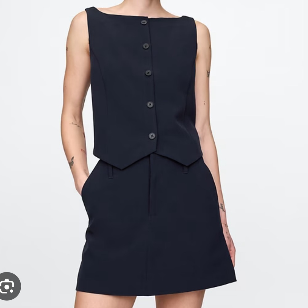 gap navy suit set